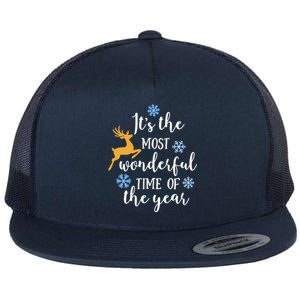 ItS The Most Wonderful Time Of The Year Xmas Cute Gift Flat Bill Trucker Hat