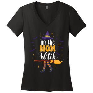 Im The Mom Witch Halloween Matching Group Costume Women's V-Neck T-Shirt