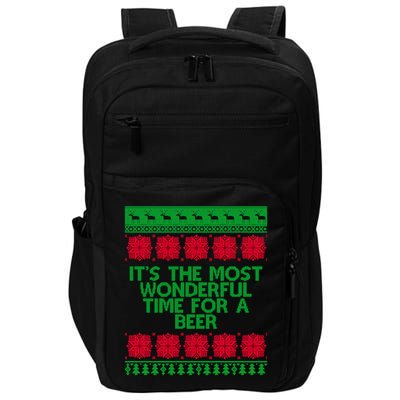 Its The Most Wonderful Time For A Beer Christmas Impact Tech Backpack