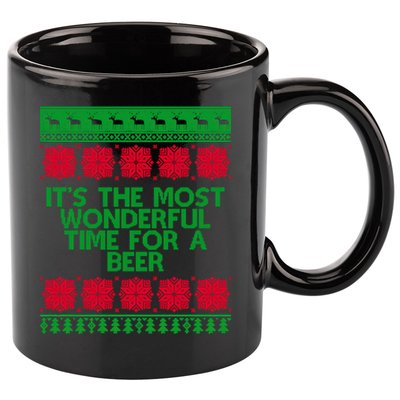 Its The Most Wonderful Time For A Beer Christmas 11oz C Handle Ceramic Mug