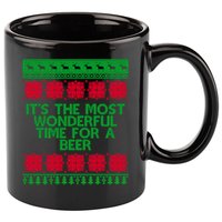 Its The Most Wonderful Time For A Beer Christmas 11oz C Handle Ceramic Mug