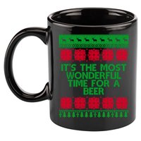 Its The Most Wonderful Time For A Beer Christmas 11oz C Handle Ceramic Mug