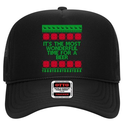 Its The Most Wonderful Time For A Beer Christmas Trucker Hat