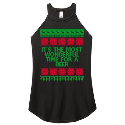 Its The Most Wonderful Time For A Beer Christmas Women's Perfect Tri Rocker Tank