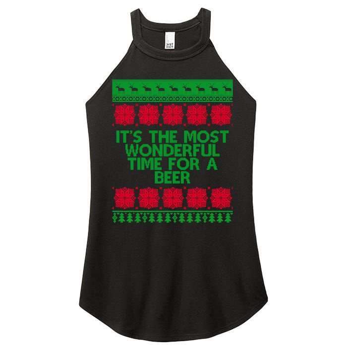 Its The Most Wonderful Time For A Beer Christmas Women's Perfect Tri Rocker Tank