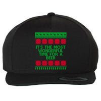 Its The Most Wonderful Time For A Beer Christmas Wool Snapback Cap