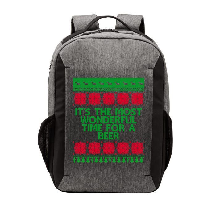 Its The Most Wonderful Time For A Beer Christmas Vector Backpack