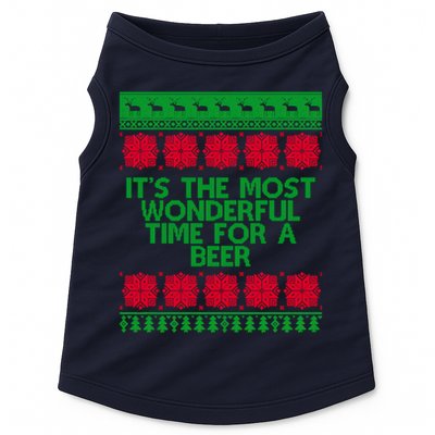 Its The Most Wonderful Time For A Beer Christmas Doggie Tank