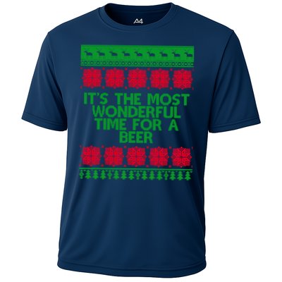 Its The Most Wonderful Time For A Beer Christmas Performance Shirt