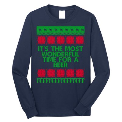 Its The Most Wonderful Time For A Beer Christmas Long Sleeve Shirt