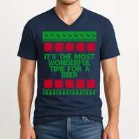 Its The Most Wonderful Time For A Beer Christmas V-Neck T-Shirt