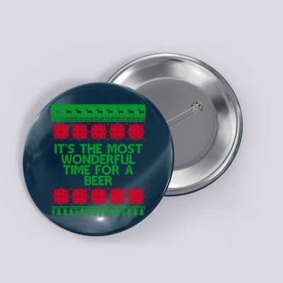 Its The Most Wonderful Time For A Beer Christmas Button