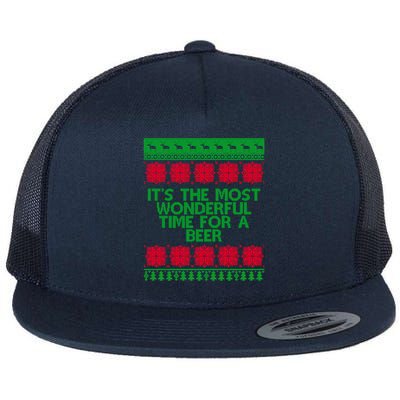 Its The Most Wonderful Time For A Beer Christmas Flatbill Hat