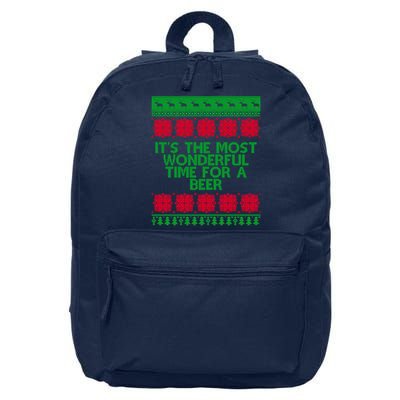 Its The Most Wonderful Time For A Beer Christmas 16 in Basic Backpack