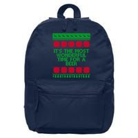 Its The Most Wonderful Time For A Beer Christmas 16 in Basic Backpack
