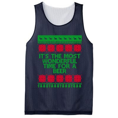Its The Most Wonderful Time For A Beer Christmas Mesh Reversible Basketball Jersey Tank