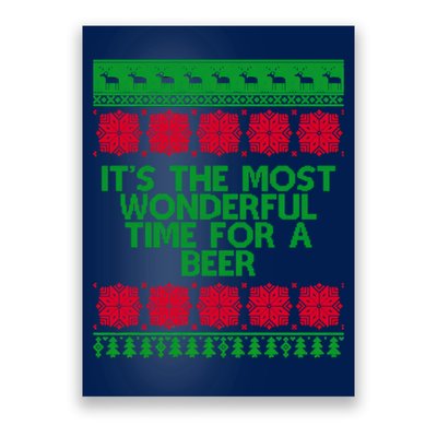 Its The Most Wonderful Time For A Beer Christmas Poster