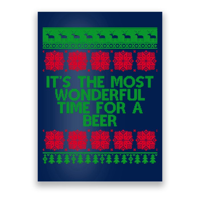 Its The Most Wonderful Time For A Beer Christmas Poster