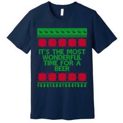 Its The Most Wonderful Time For A Beer Christmas Premium T-Shirt