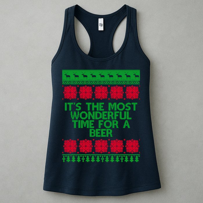 Its The Most Wonderful Time For A Beer Christmas Womens Tank Top