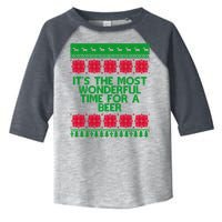 Its The Most Wonderful Time For A Beer Christmas Toddler Fine Jersey T-Shirt