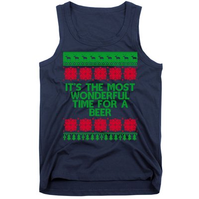 Its The Most Wonderful Time For A Beer Christmas Tank Top
