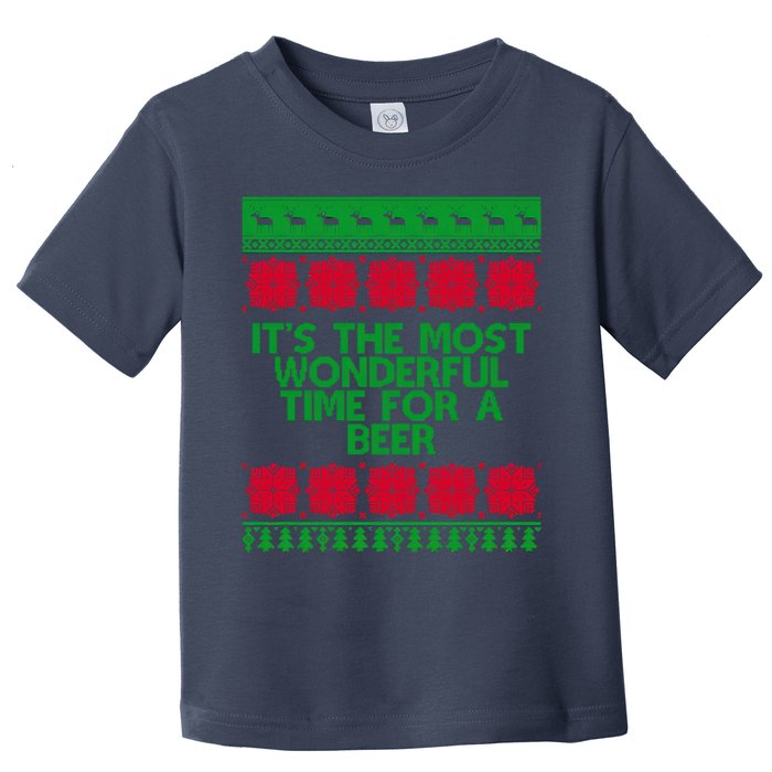 Its The Most Wonderful Time For A Beer Christmas Toddler T-Shirt
