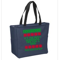 Its The Most Wonderful Time For A Beer Christmas Zip Tote Bag