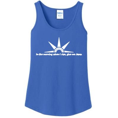 In The Morning When I Rise Give Me Jesus Christian Happy Sun Gift Ladies Essential Tank