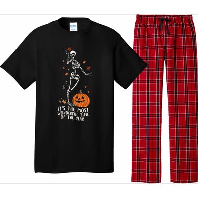 It’S The Most Wonderful Time Of The Year Skeleton Halloween Gift Pajama Set