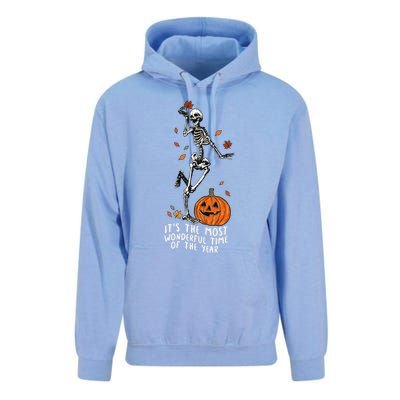 It’S The Most Wonderful Time Of The Year Skeleton Halloween Gift Unisex Surf Hoodie