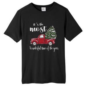 Its The Most Wonderful Time Of The Year Christmas Red Truck Gift Tall Fusion ChromaSoft Performance T-Shirt