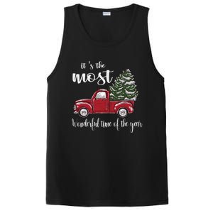 Its The Most Wonderful Time Of The Year Christmas Red Truck Gift PosiCharge Competitor Tank