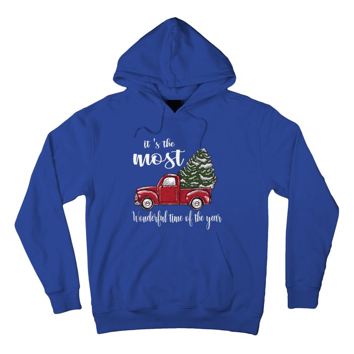 Its The Most Wonderful Time Of The Year Christmas Red Truck Gift Hoodie