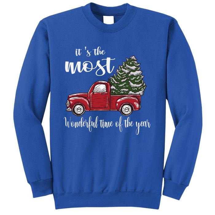 Its The Most Wonderful Time Of The Year Christmas Red Truck Gift Sweatshirt