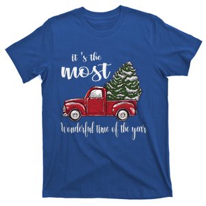 Its The Most Wonderful Time Of The Year Christmas Red Truck Gift T-Shirt