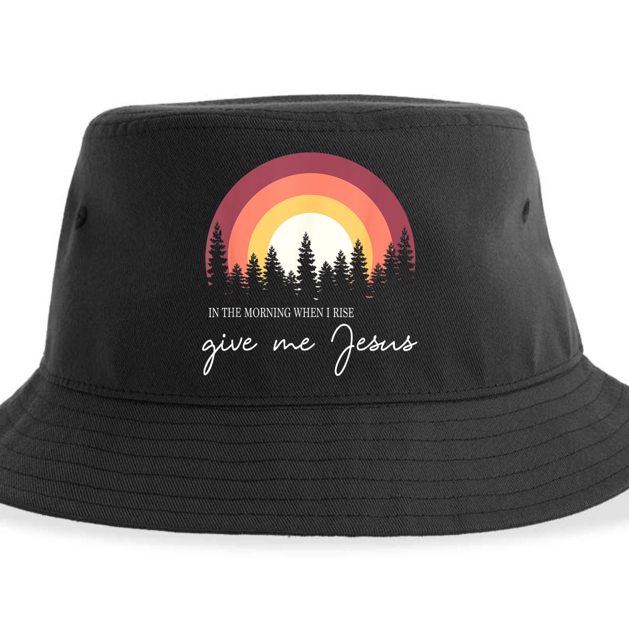 In The Morning When I Rise Give Me Jesus Sustainable Bucket Hat