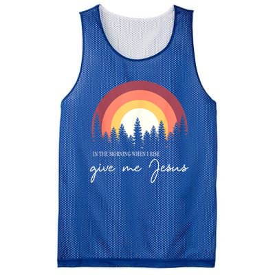 In The Morning When I Rise Give Me Jesus Mesh Reversible Basketball Jersey Tank