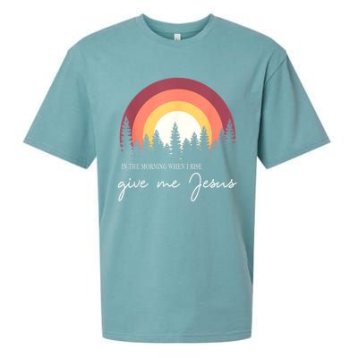 In The Morning When I Rise Give Me Jesus Sueded Cloud Jersey T-Shirt