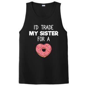 ID Trade My Sister Donut Funny Sibling Joke Cute Gift PosiCharge Competitor Tank