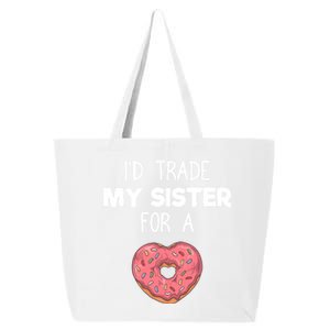 ID Trade My Sister Donut Funny Sibling Joke Cute Gift 25L Jumbo Tote