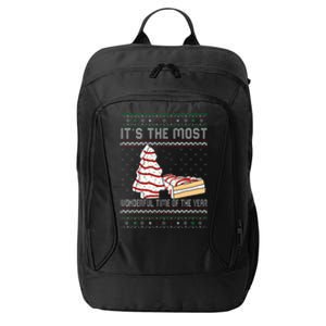 Its The Most Wonderful Time Of The Year Christmas tree cake City Backpack