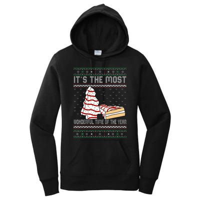 Its The Most Wonderful Time Of The Year Christmas tree cake Women's Pullover Hoodie