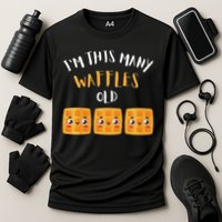 I'm This Many Waffles Old 3rd Birthday 3 Years Old Bday Cooling Performance Crew T-Shirt