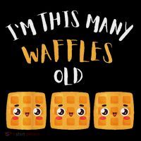 I'm This Many Waffles Old 3rd Birthday 3 Years Old Bday Drawstring Bag