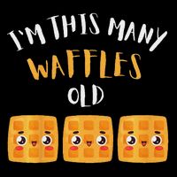 I'm This Many Waffles Old 3rd Birthday 3 Years Old Bday 16 in Basic Backpack