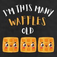 I'm This Many Waffles Old 3rd Birthday 3 Years Old Bday Golf Towel