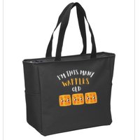 I'm This Many Waffles Old 3rd Birthday 3 Years Old Bday Zip Tote Bag