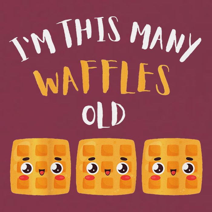 I'm This Many Waffles Old 3rd Birthday 3 Years Old Bday 16oz Travel Tumbler