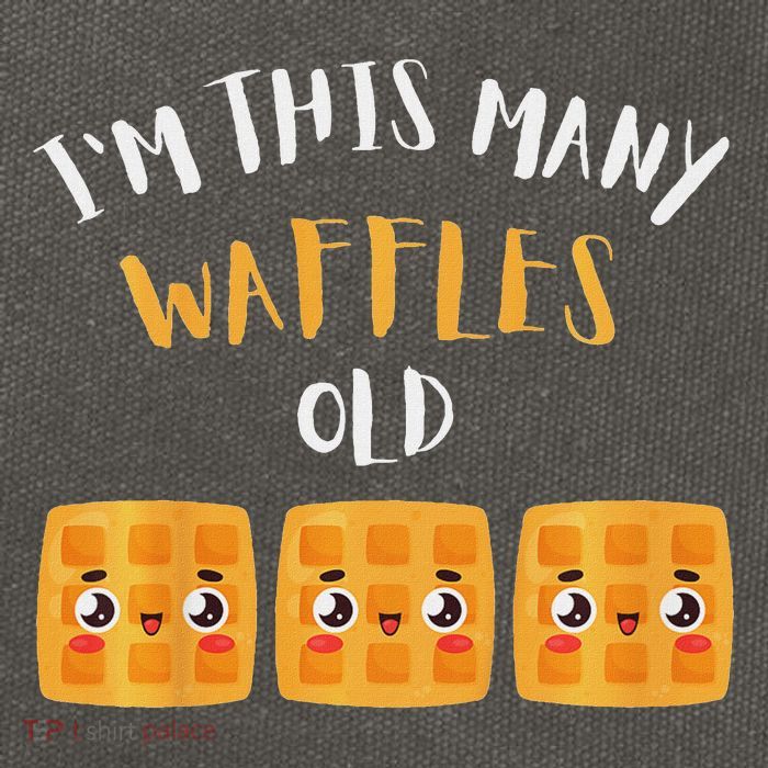 I'm This Many Waffles Old 3rd Birthday 3 Years Old Bday Cotton Canvas Backpack